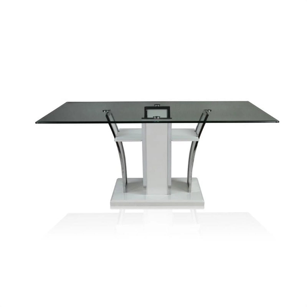 White Glass Top Dining Table C53095