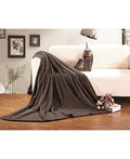 Plush Fleece Blanket, King/California King - Brown E54300