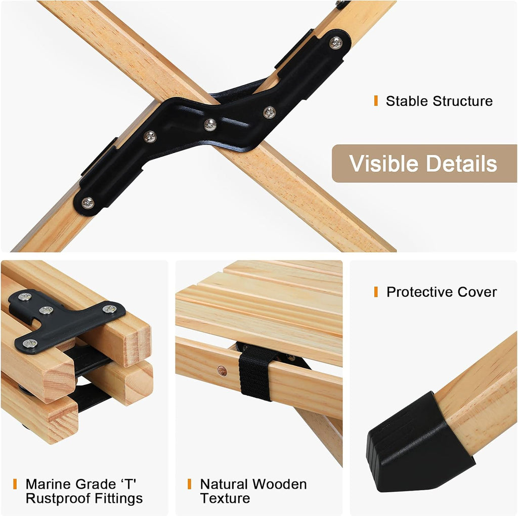 Portable Wooden Folding Picnic Table with Carry Bag R3545