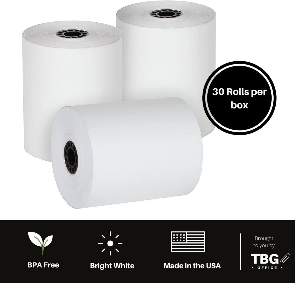 3 1/8” x 230' Thermal Paper Rolls (1 Case - 30 Rolls) J11496