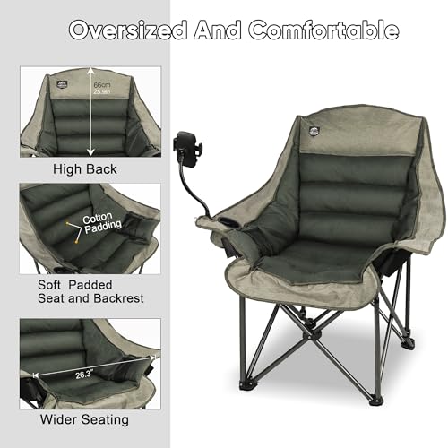 Oversized XL Folding Camping Chair with Cup Holder and Carry Bag F820482