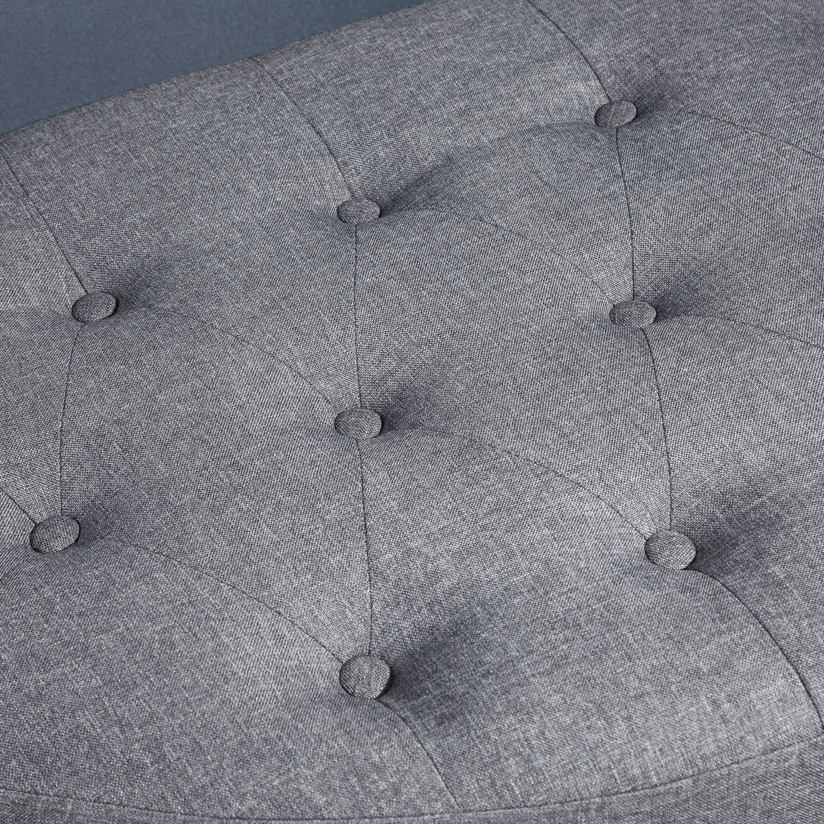 Gray Half Moon Storage Ottoman with Lift Lid T88566