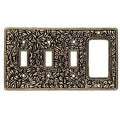 Antique Gold 4-Gang Toggle Wall Plate Y221135