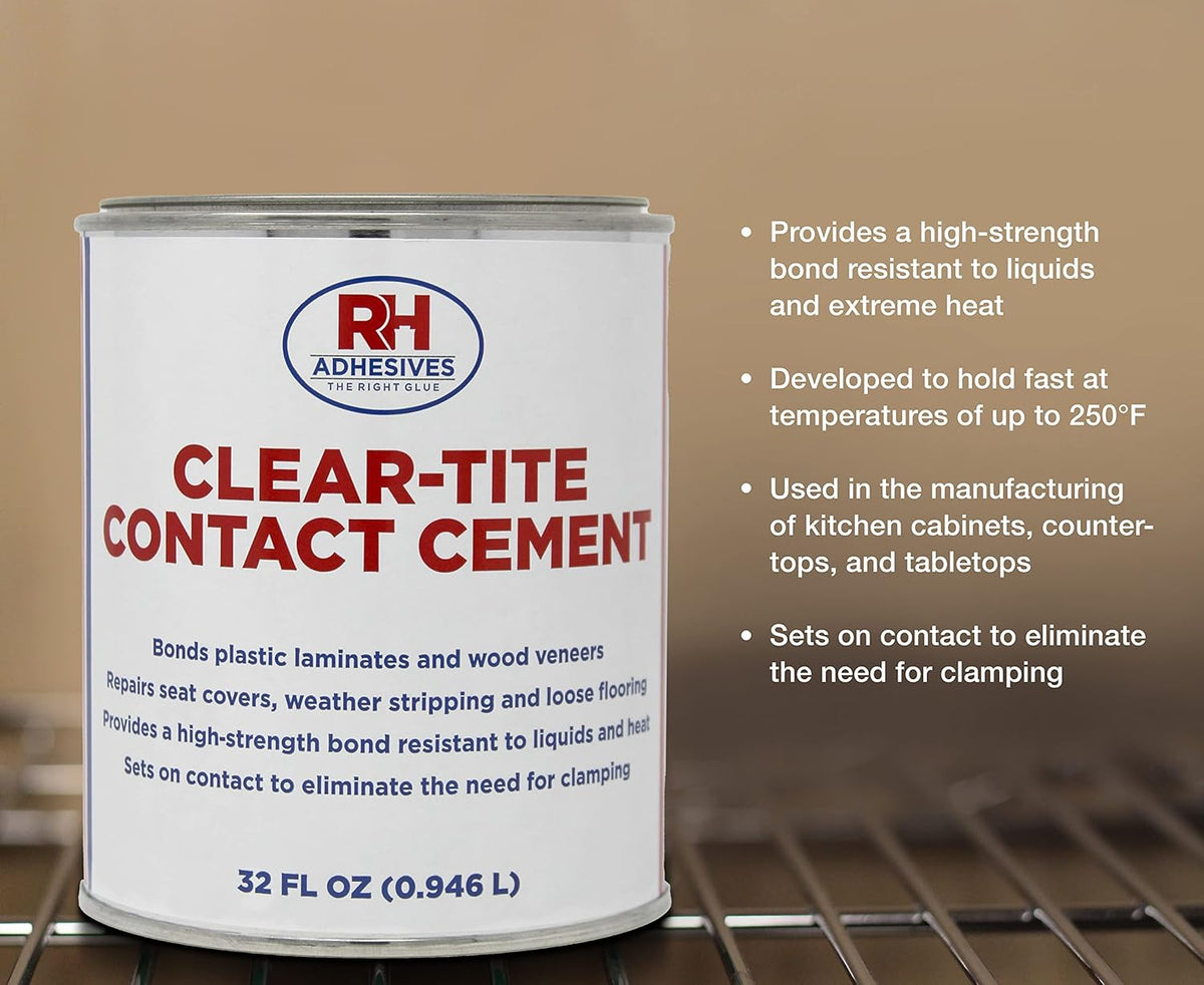 Clear-Tite Contact Cement, 1 Gallon Pack of 2 J632