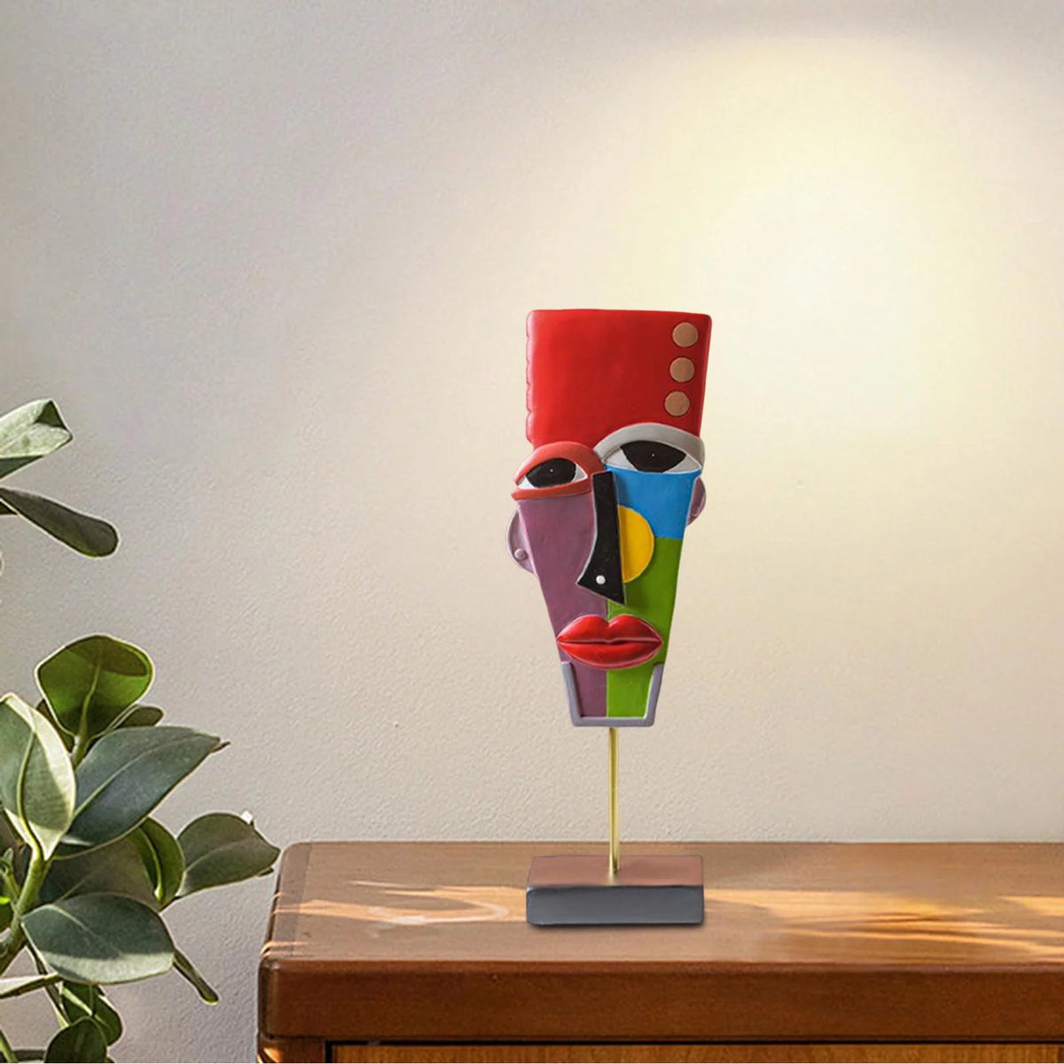 Modern Abstract Human Face Statue V1466
