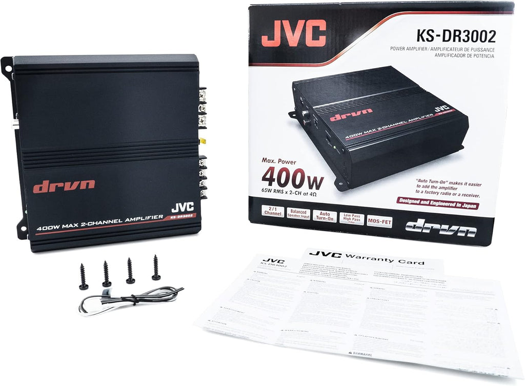 2-Channel Car Amplifier 400 Watts Class A/B Bridgeable T576734