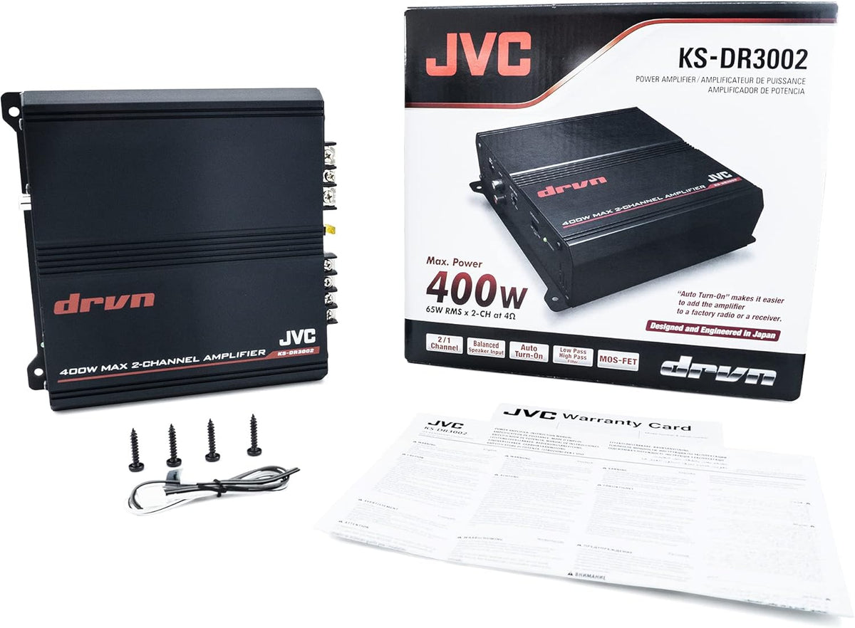 2-Channel Car Amplifier 400 Watts Class A/B Bridgeable T576734