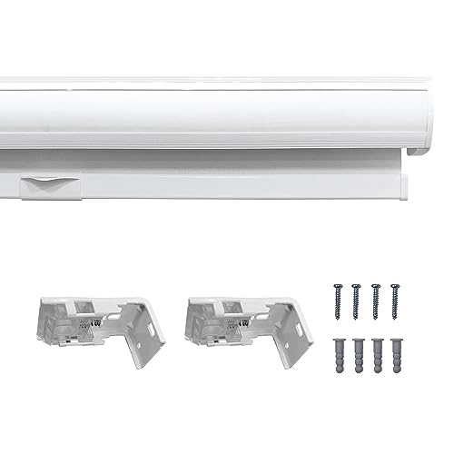 White 27" x 72" Cordless Zebra Shades T4733