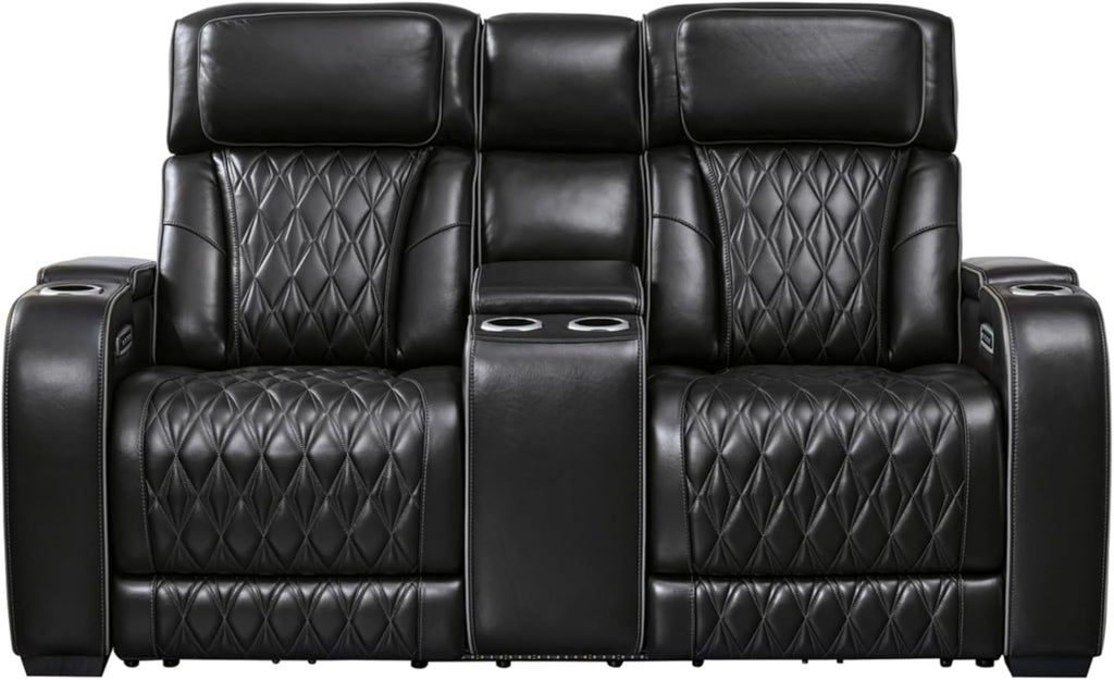 Black Power Reclining Loveseat H46180