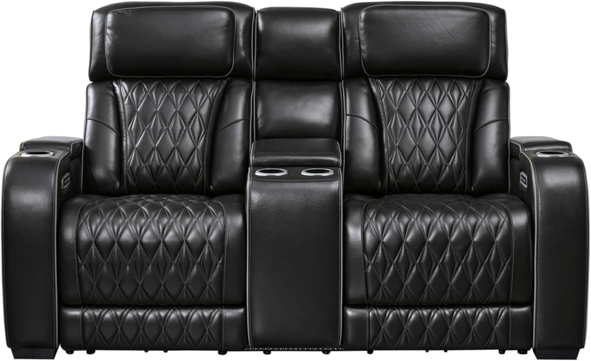 Black Power Reclining Loveseat H46180