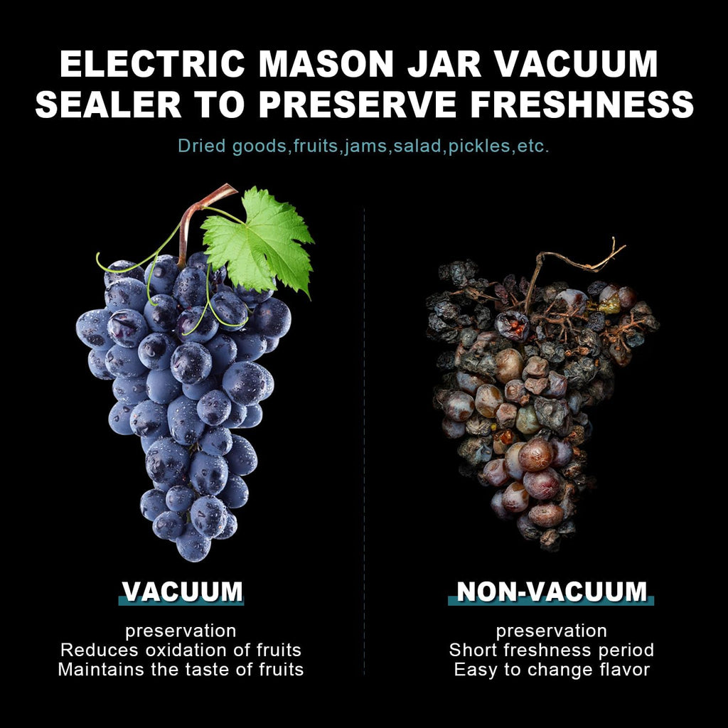 Electric Mason Jar Vacuum Sealer Kit with Wide and Regular Mouth Lids B229945