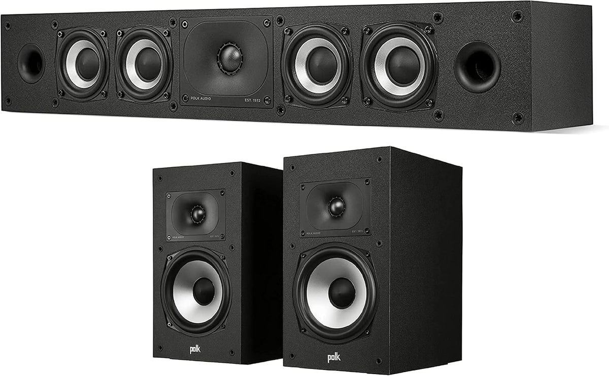 Pair of Midnight Black Bookshelf or Surround Speakers O92091