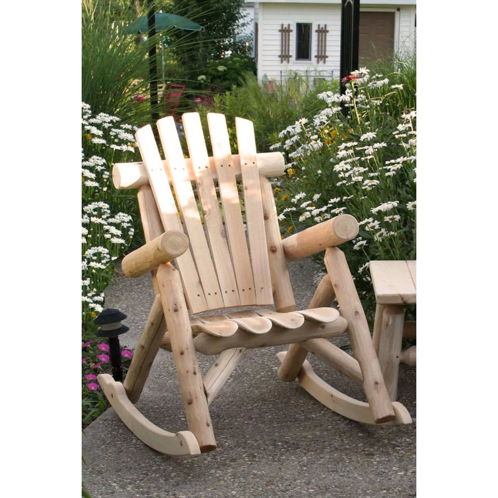 Cedar Log Rocking Chair Q405