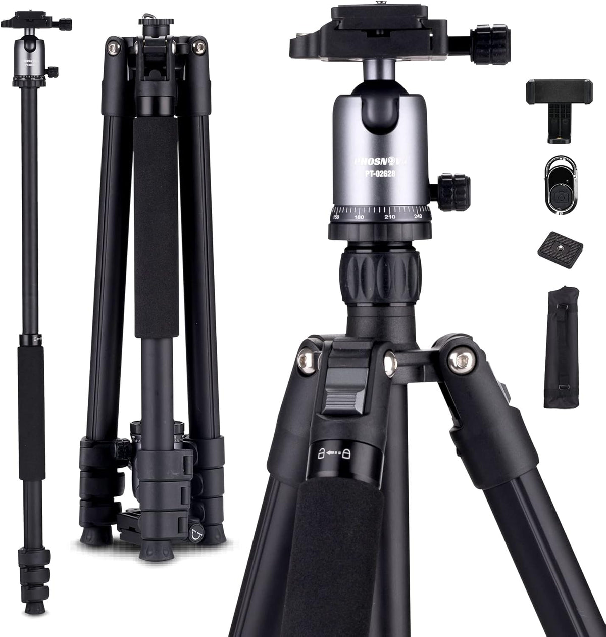 Compact Aluminum Camera Tripod with 360 Degree Ball Head E31261