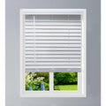 White 68.5 W x 60 H Faux Wood Blinds Q98621