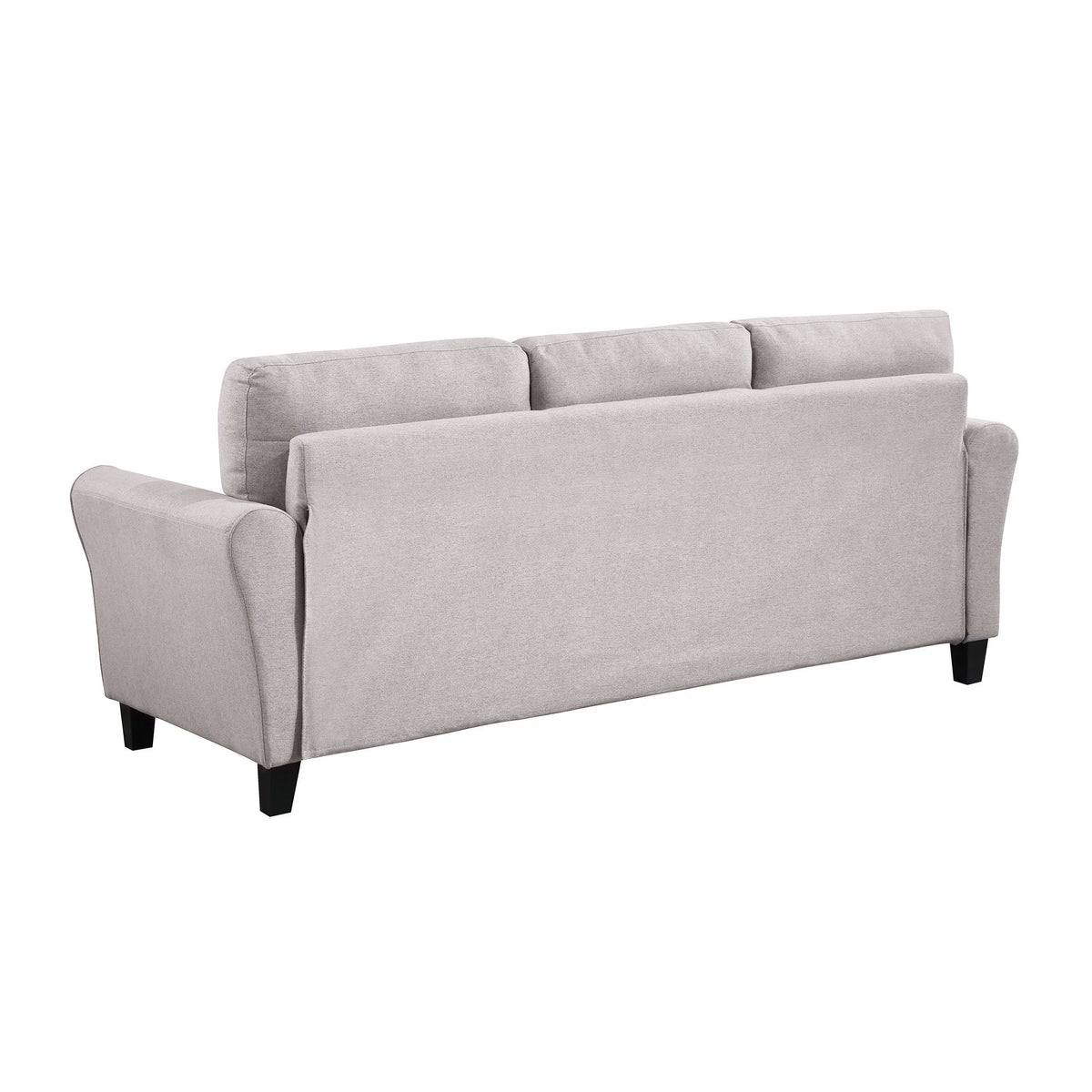 Light Grey Linen 3-Seat Sofa A3762