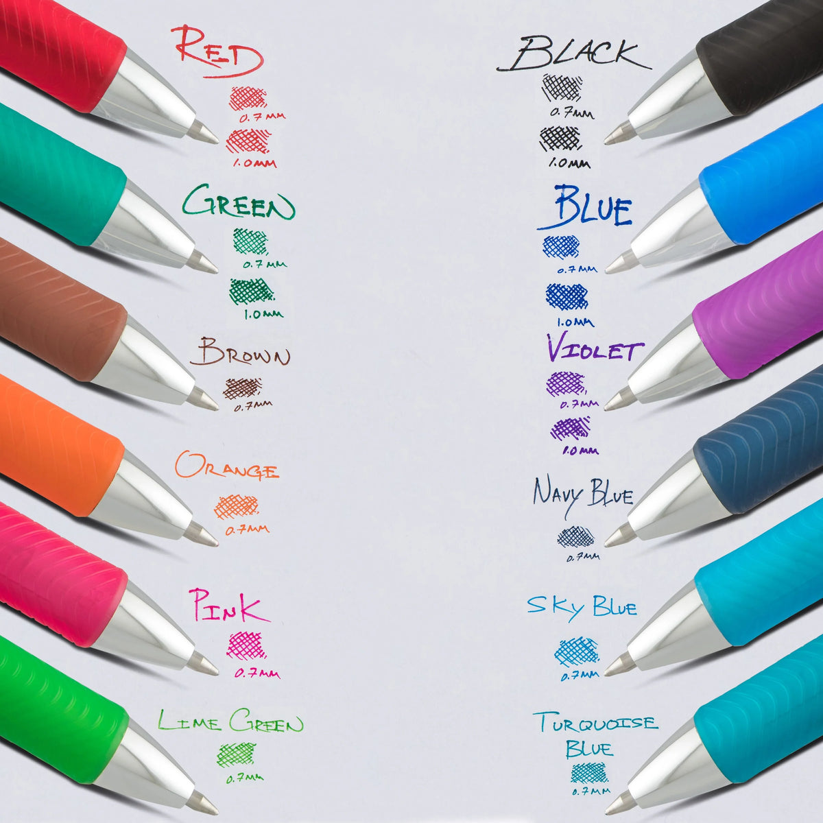 Retractable Liquid Gel Pen 0.7mm Assorted Ink K522651