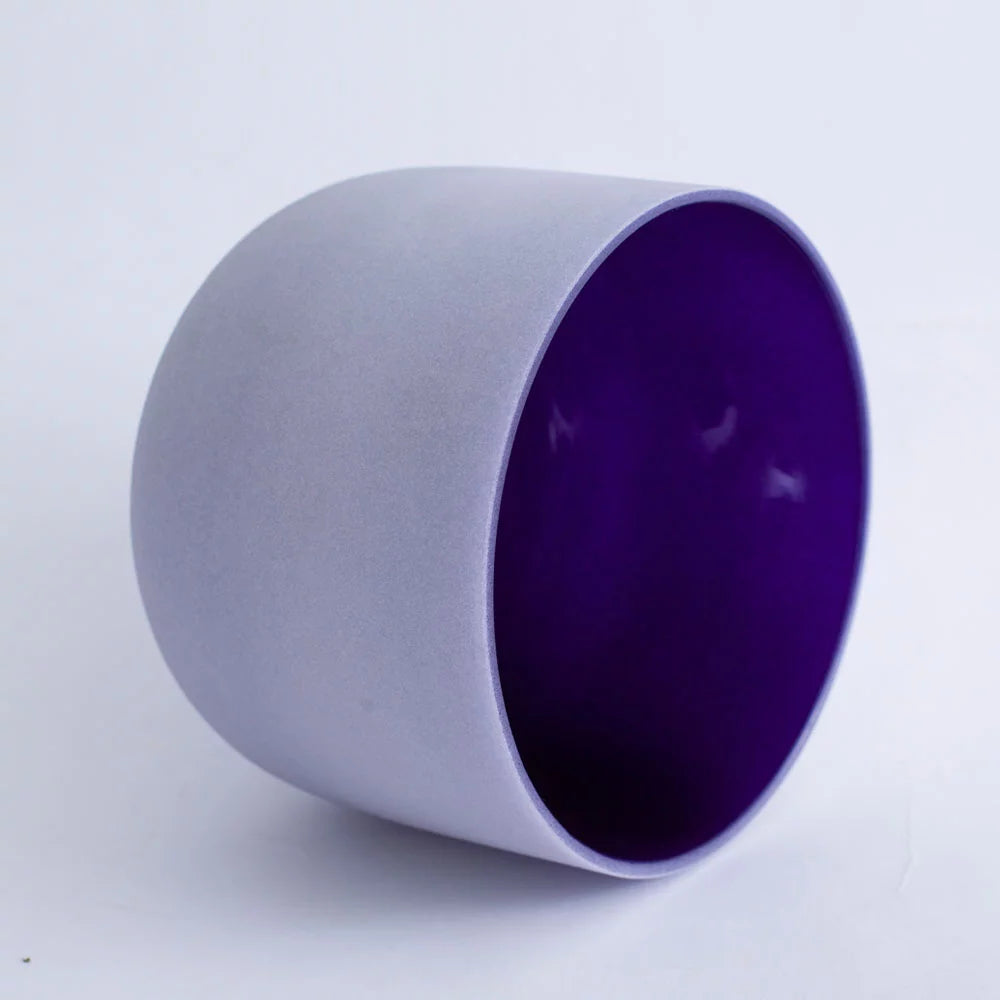 8 inch Frosted Crystal Singing Bowl F1025