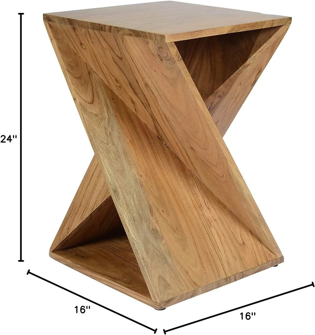 Solid Wood 24" Tall Modern Table Pre-Assembled X7803