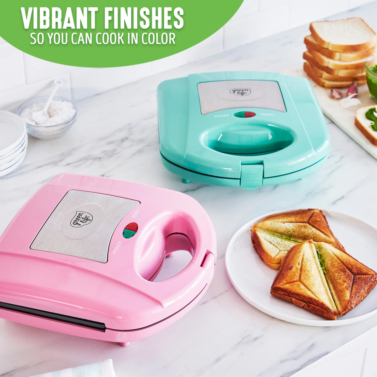 Pink Sandwich and Waffle Maker H417484