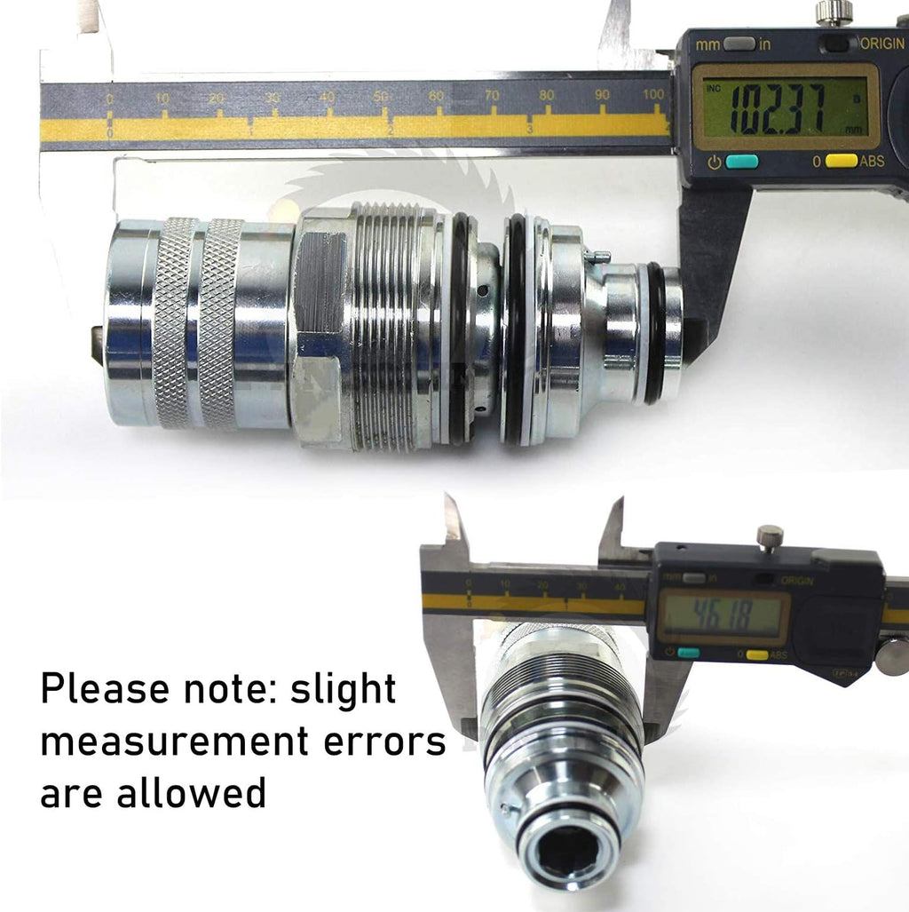 Hydraulic Flat Face Quick Connect Coupler Thread Φ46mm Pack of 2 C99056