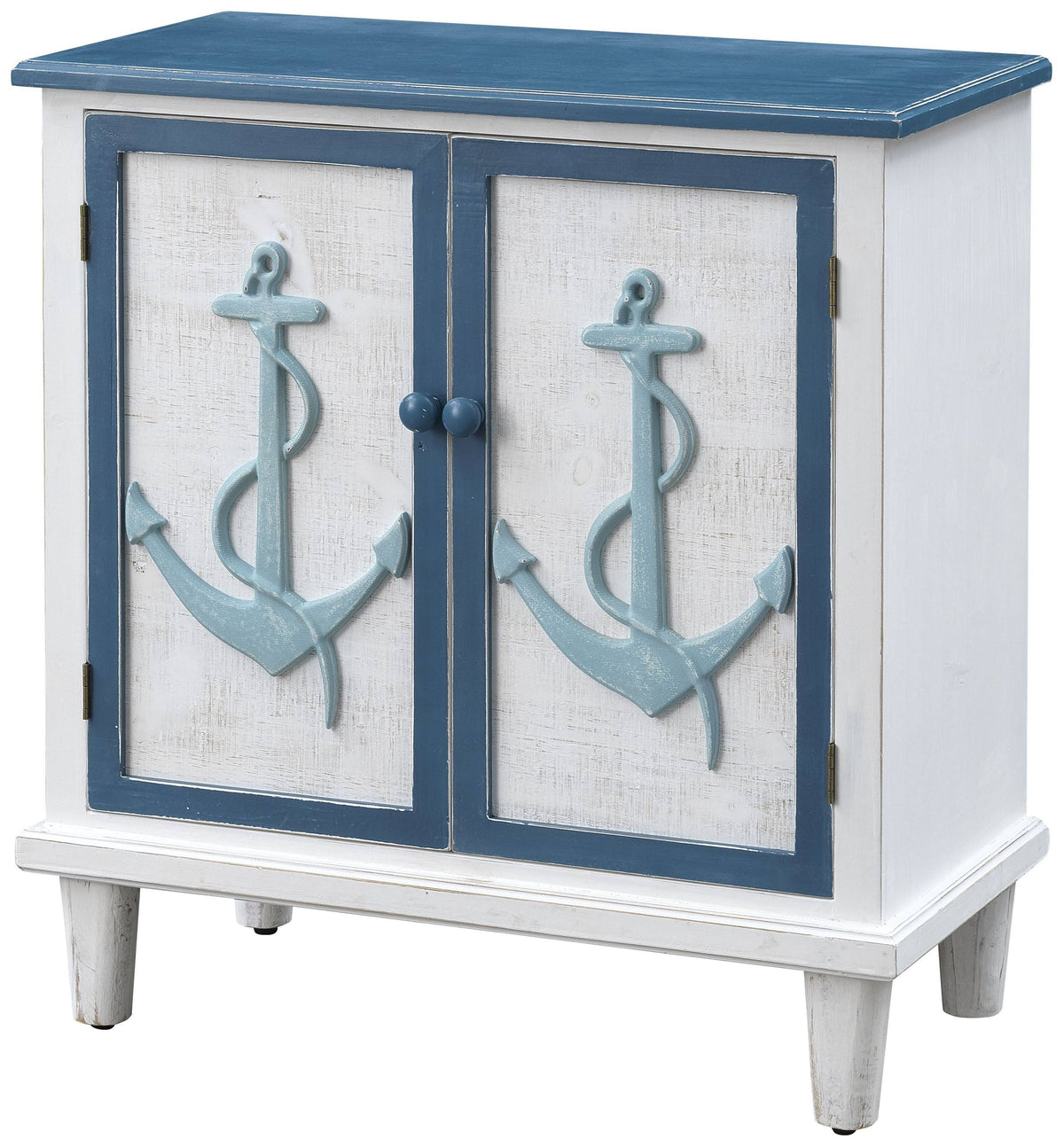 Blue White Two Door Cabinet C85850