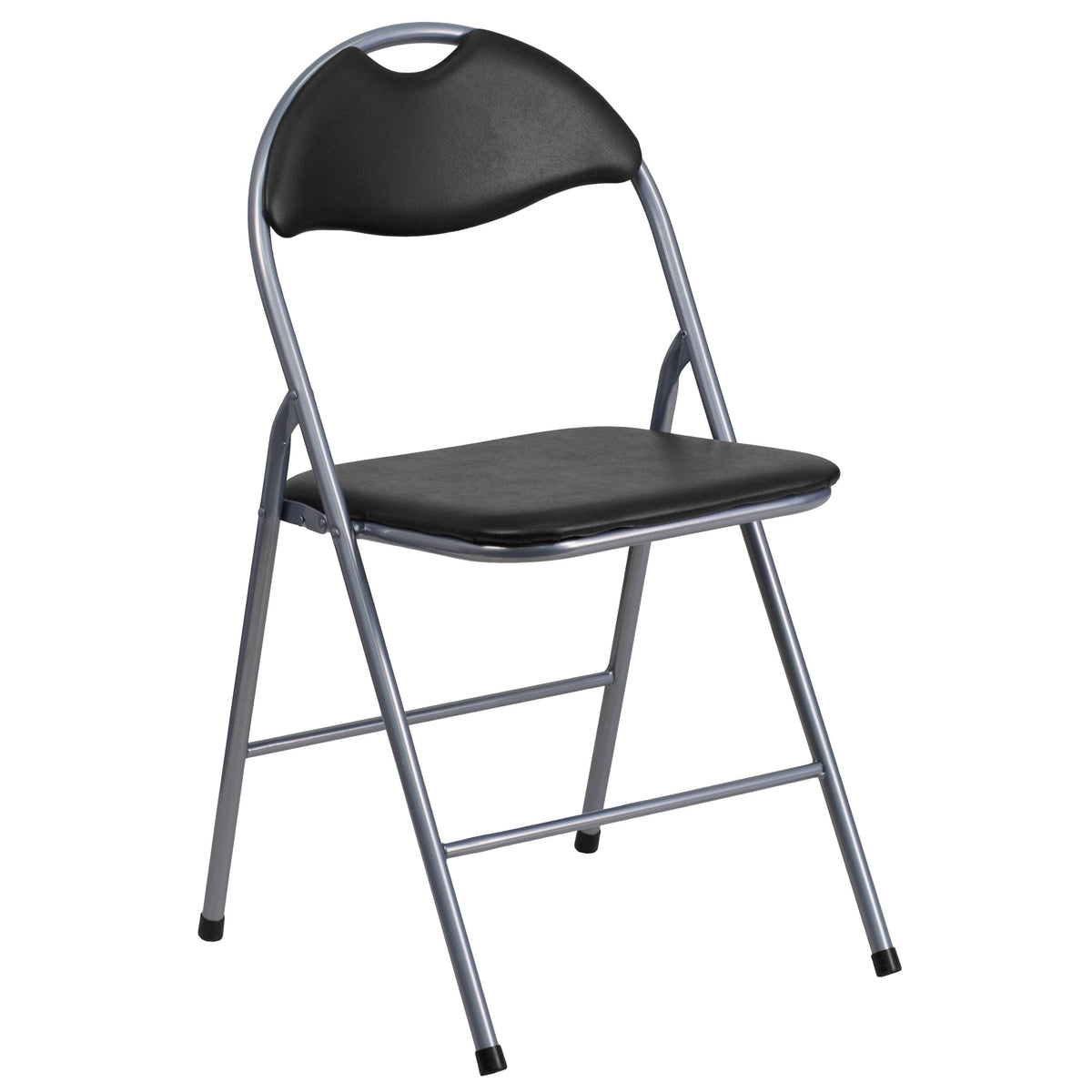 Black Vinyl Metal Folding Chair 4 Pk N22422