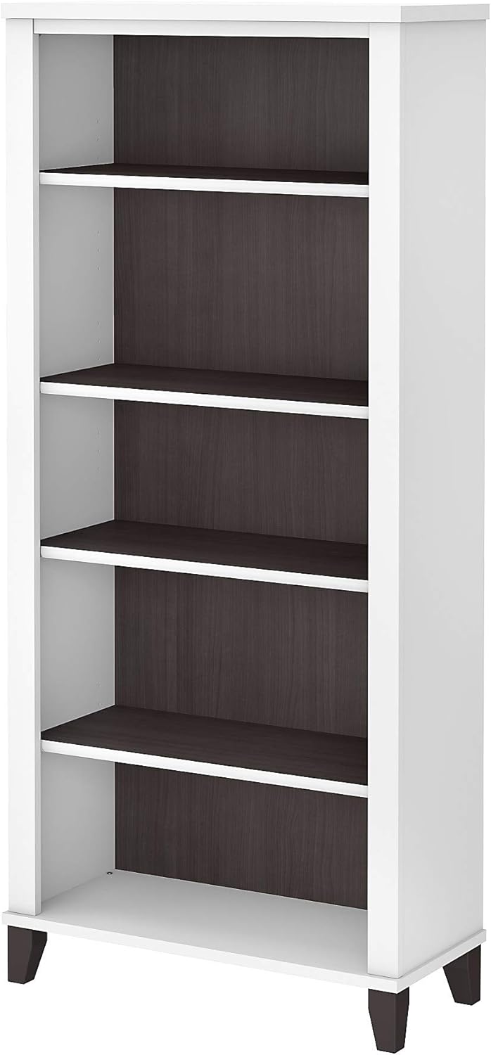 Ash Gray 5 Shelf Bookcase L43576