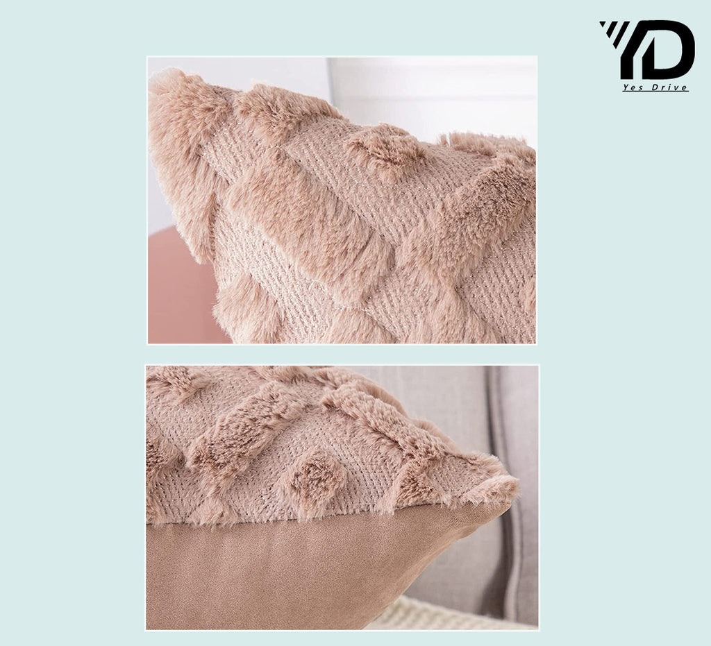 Set of 2 Soft Plush Velvet Decorative Throw Pillow Covers Square Cushion Case C132