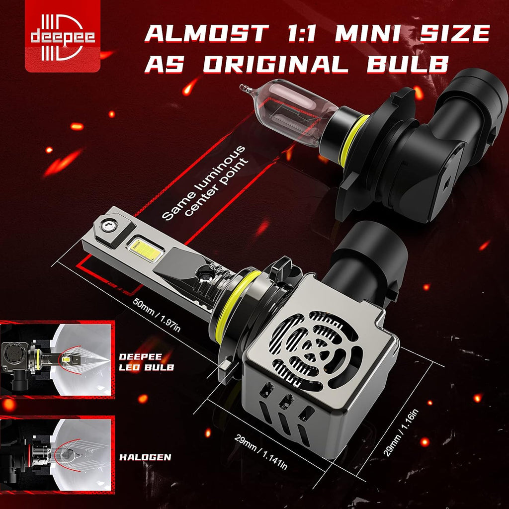 LED Headlight Bulb Conversion Kit 120W 20000LM 6500K Cold White Pack of 2 W8967