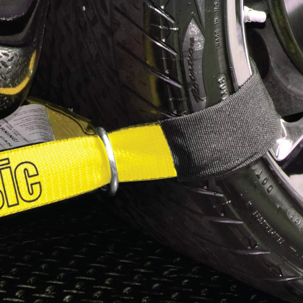 Yellow 2 inch x 144 inch Ratchet Tie Down 4 Pack I52628