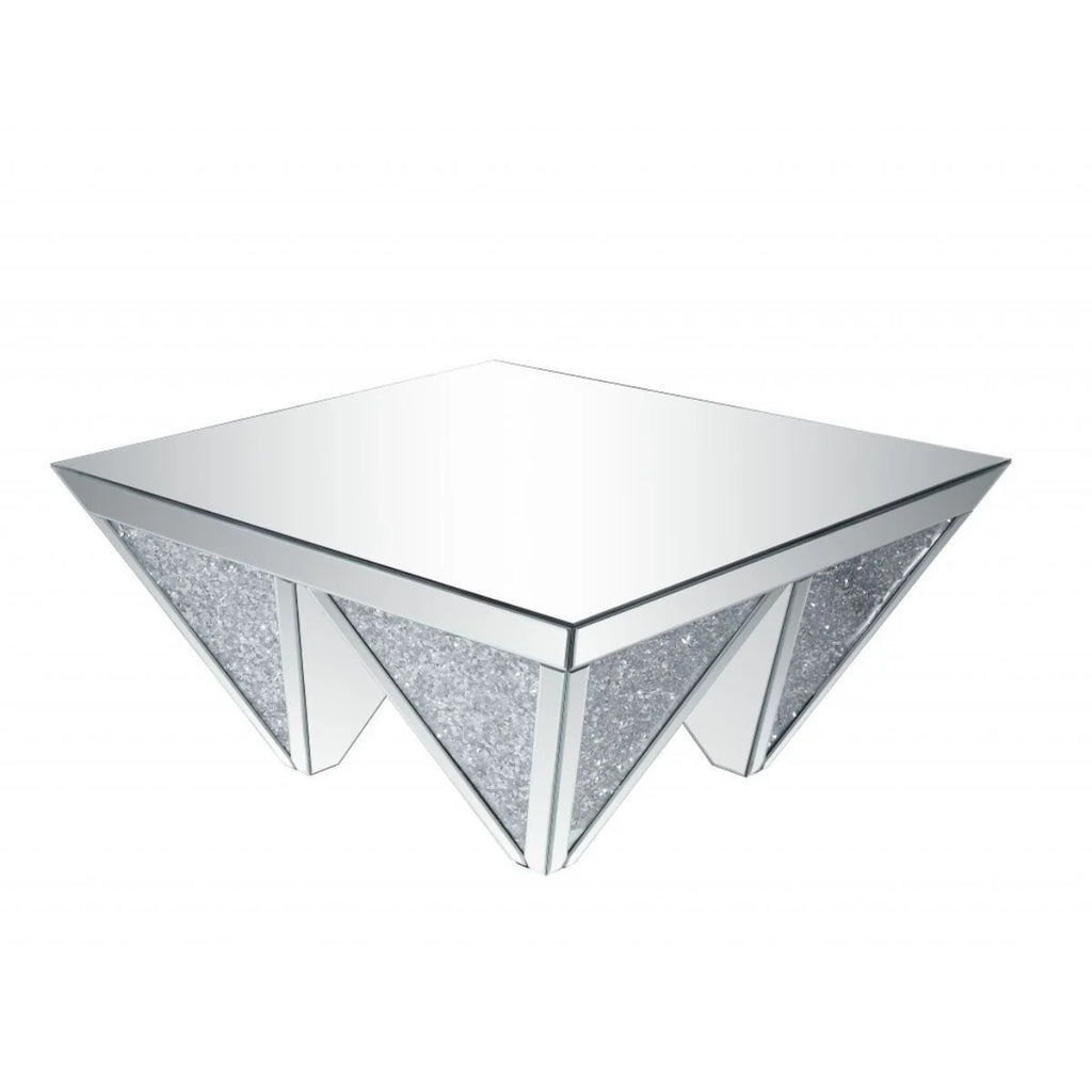 37" Mirrored Manufactured Wood Square Coffee Table S982244