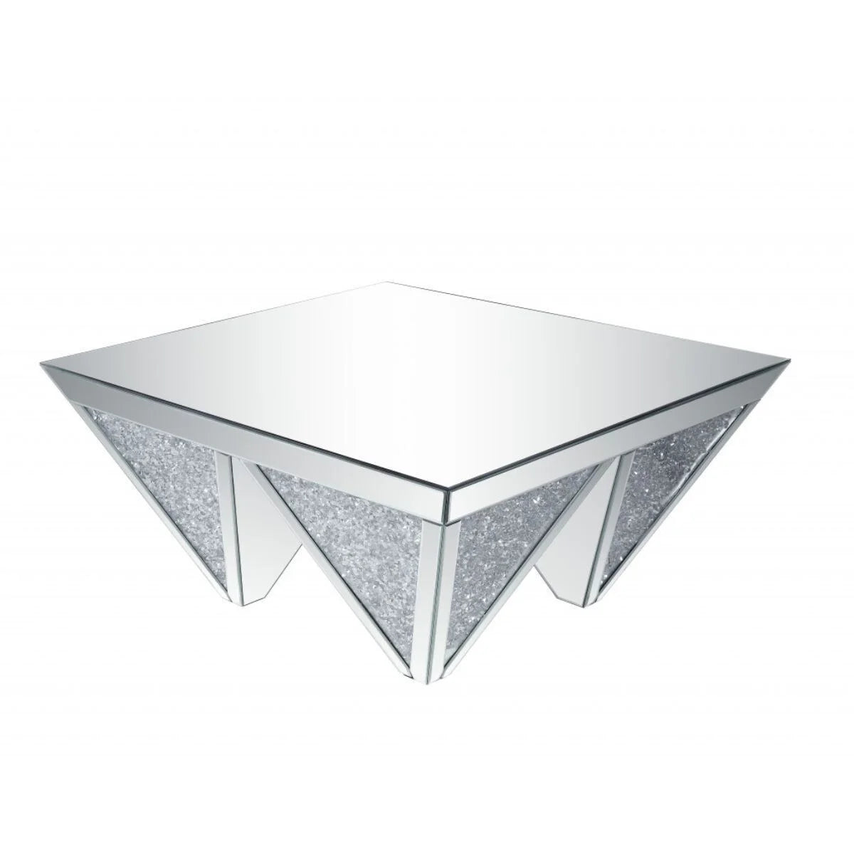 37" Mirrored Manufactured Wood Square Coffee Table S982244