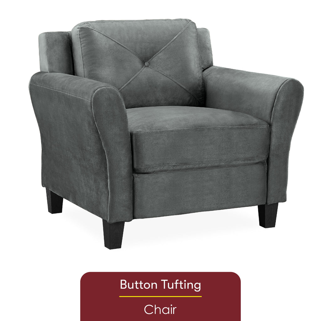 Dark Gray Fabric Club Chair Z363