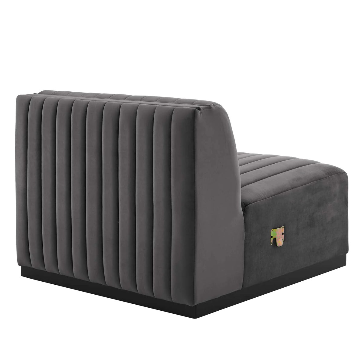 Black Gray Performance Velvet Sofa Q654