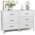 White 6 Drawer Wooden Dresser F441