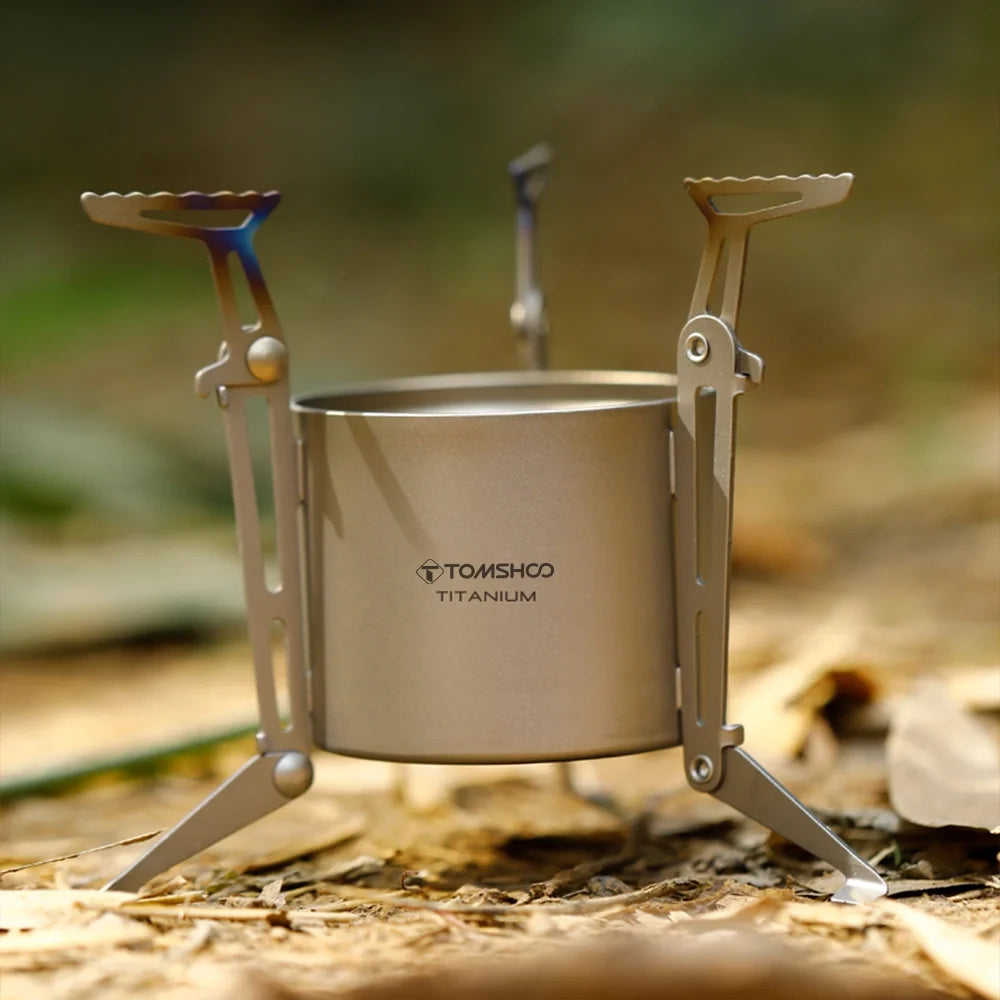 Alcohol Stove with Lid Foldable Legs and Pot Supports I1145