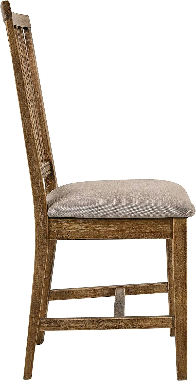 Set of 2 Tan Linen Dining Chair I538