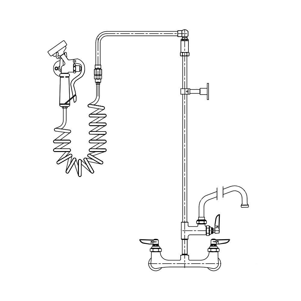 Brass 8x22 Wall Mount Pet Grooming Unit K9642