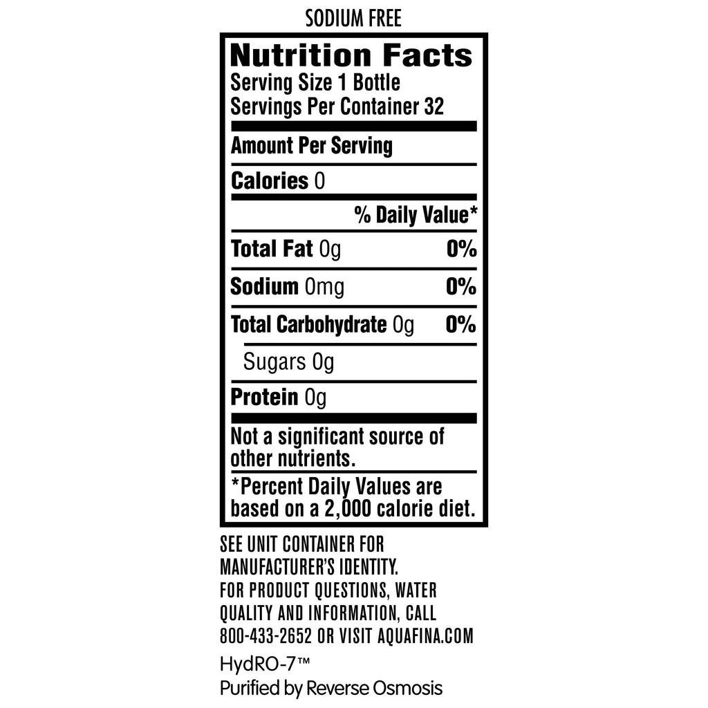 16.9 oz 32 Pack Purified Bottled Drinking Water Z904