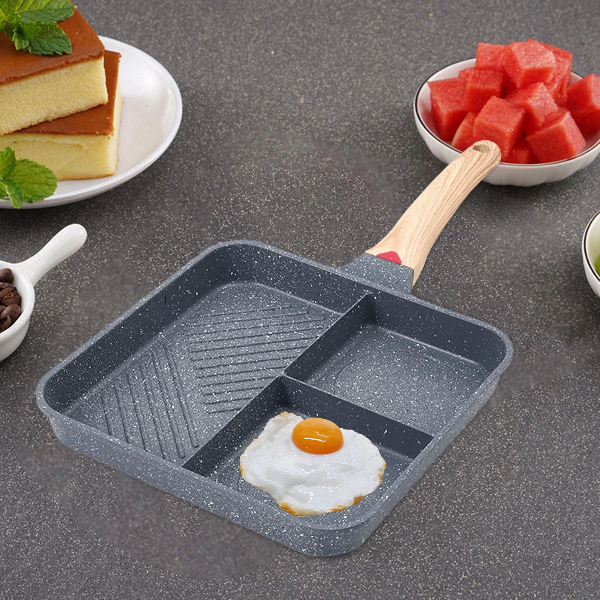 3 Section Nonstick Divided Grill Frying Pan V925881