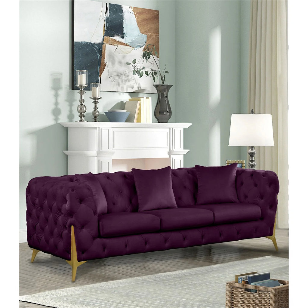 Purple Velvet Sofa Q4256