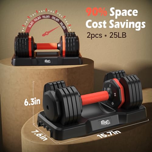 25LB 55LB Adjustable Dumbbells Set K97101