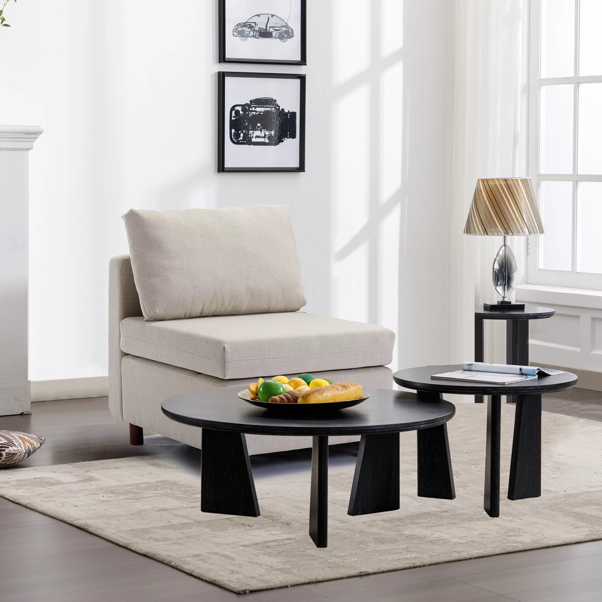 Linen Modular Sofa Armless Chair U551