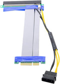 PCI-E Express 4X to 16x Riser Card Adapter with 4pin Power 15cm S77184