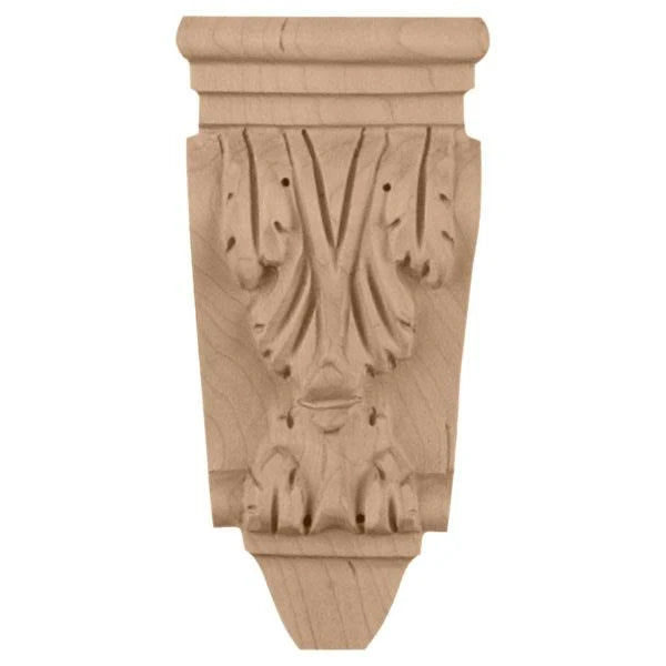 Extra Small Acanthus Pilaster Corbel Maple F3259