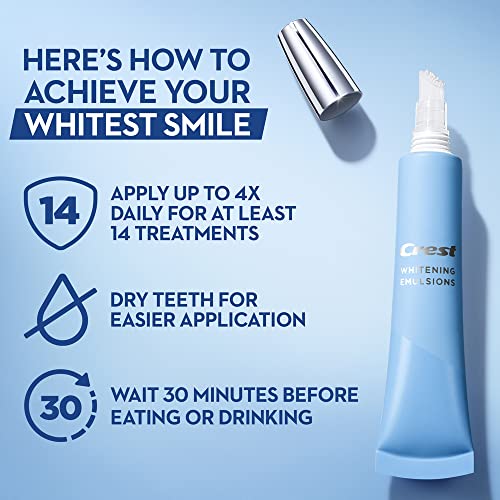 Whitening Emulsions Leave-on Teeth Whitening Gel Kit with Built-in Applicator, 0.35 oz (10g), Twin Value Pack C31845