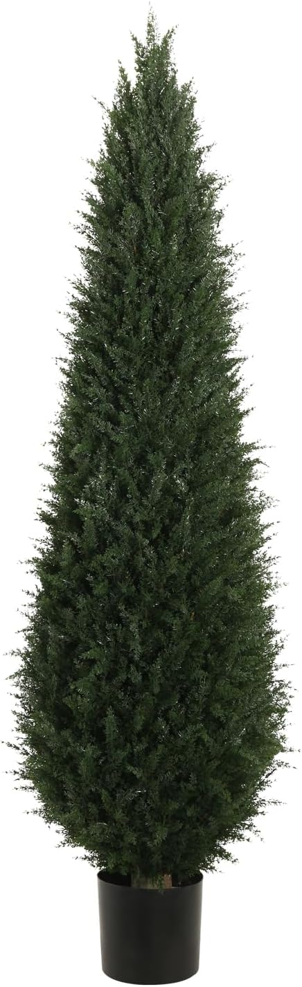 Artificial Cedar Topiary Tree Potted Plants UV Resistant Leaves Outdoor Artificial Shrub C358810