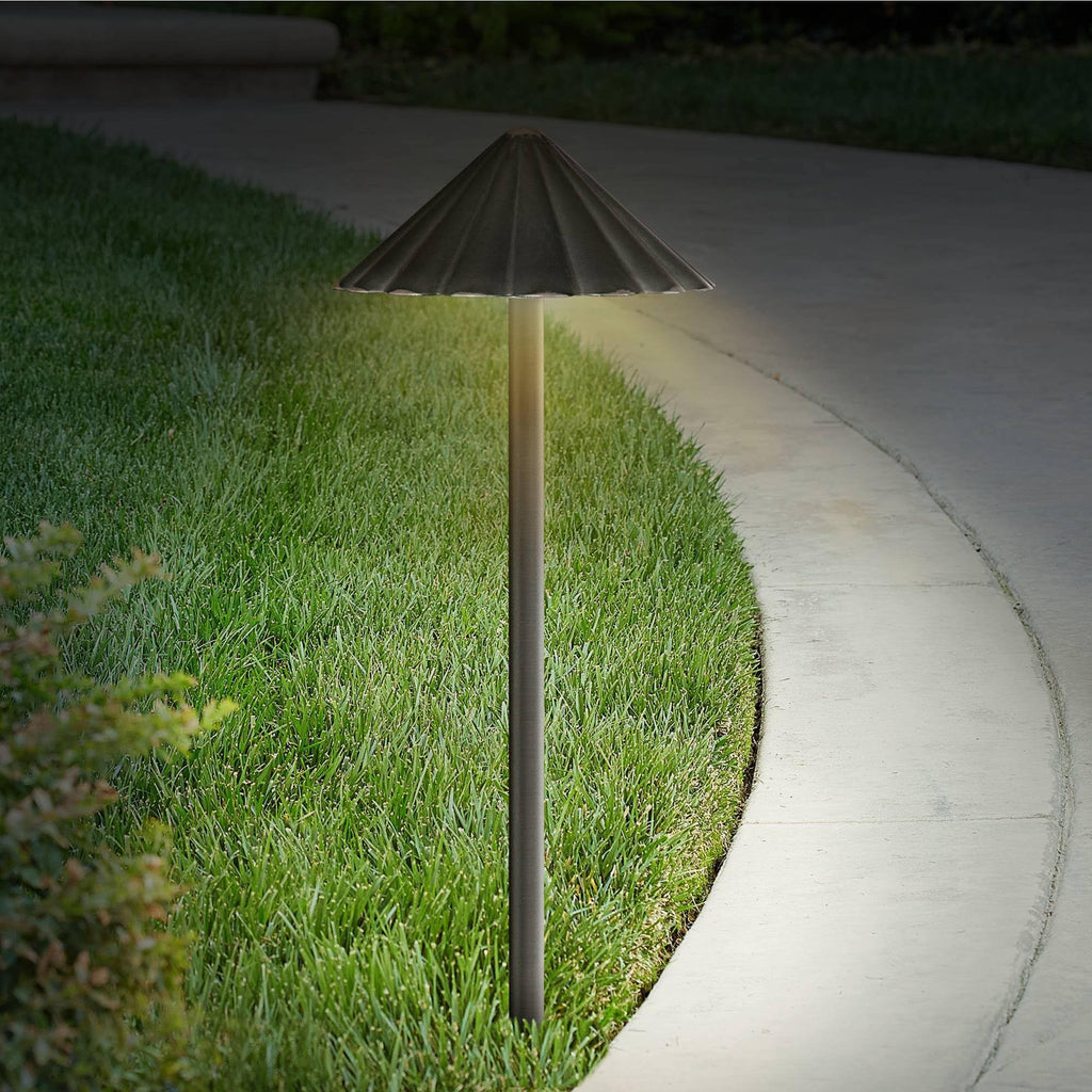 Bronze LED Scalloped Path Light Landscape Kit S579