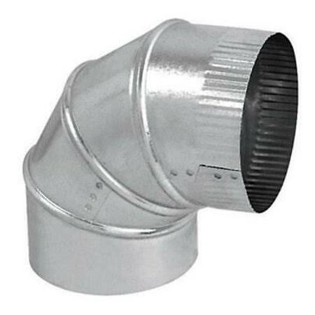 90 Degree Adjustable Elbow, 26 Gauge, Galvanized M6062
